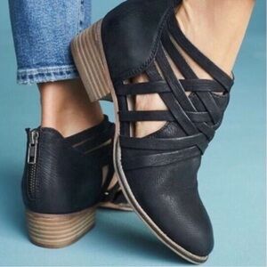 Seychelles So Blue Strappy Bootie in Black
